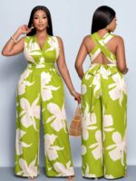 Plus Size Spring And Summer Fashion, Elegant And Sexy, Valentine's Day, Wedding Season Party, Music Festival, Beach, Seaside Vacation, Romantic Date, Halter Neck Tie, Cross Waist Tie - Image 2