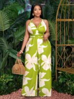 Plus Size Spring And Summer Fashion, Elegant And Sexy, Valentine's Day, Wedding Season Party, Music Festival, Beach, Seaside Vacation, Romantic Date, Halter Neck Tie, Cross Waist Tie - Image 3