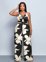 Plus Size Spring And Summer Fashion, Elegant And Sexy, Valentine's Day, Wedding Season Party, Music Festival, Beach, Seaside Vacation, Romantic Date, Halter Neck Tie, Cross Waist Tie - Image 5