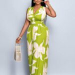 Plus Size Spring And Summer Fashion, Elegant And Sexy, Valentine's Day, Wedding Season Party, Music Festival, Beach, Seaside Vacation, Romantic Date, Halter Neck Tie, Cross Waist Tie