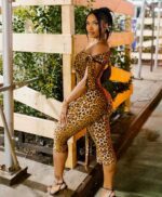 Leopard print one-shoulder, wild and alluring, suitable for parties, outings, outdoor activities, etc. - Image 5