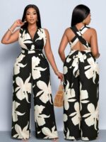 Plus Size Spring And Summer Fashion, Elegant And Sexy, Valentine's Day, Wedding Season Party, Music Festival, Beach, Seaside Vacation, Romantic Date, Halter Neck Tie, Cross Waist Tie - Image 4