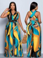 Plus Size Spring And Summer Fashion, Elegant And Sexy, Valentine's Day, Wedding Season Party, Music Festival, Beach, Seaside Vacation, Romantic Date, Halter Neck Tie, Cross Waist Tie - Image 8