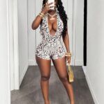 Summer New Sexy V-Neck Backless Skinny Romper For Women