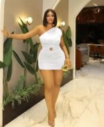 Army Green One Shoulder Ruched Bodycon Mini Dress - Sexy Cocktail Party Club Night Out Fit - Image 6