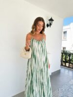 Sexy Spaghetti Straps Tie Dye Dress Women Fashion Backless V Neck Holiday Summer Dresses Beach Vestidos（No stock available, orders welcome） - Image 4