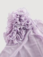 Elegant Asymmetric Neckline Gown with 3D Floral Embellishments | Formal Event Maxi Dress - Image 4