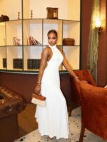 Halter Neck Backless Slim-Fit Maxi Dress - High-End Evening Gown, Elegant Bodycon Dress for Cocktail Party - Image 3