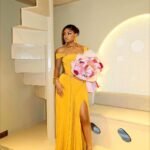 Euro-American Style Export Elegant Women's Metal Ring Solid Color Split Long Dress Design Evening Long Gown