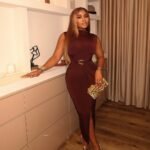 Women's Elegant Slim-Fit Long Dress, Simple & Chic Design, Suitable For Summer