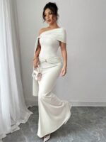 Women Cold Shoulder Split Back Twist Decor Dress（No stock available, orders welcome） - Image 5