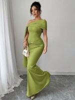 Women Cold Shoulder Split Back Twist Decor Dress（No stock available, orders welcome） - Image 6