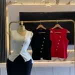 Vintage Style Women's Matching Set: Sleeveless Top + Bodycon Skirt Slim Fit Design - Image 4