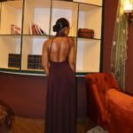 Halter Neck Backless Slim-Fit Maxi Dress - High-End Evening Gown, Elegant Bodycon Dress for Cocktail Party - Image 2