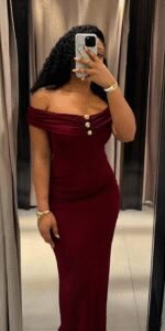 Elegant Off-the-Shoulder | Bodycon Maxi Dress - Your Sophisticated Date Night Essential - Image 2