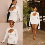 Cutout Long Sleeve 3 Piece Mini Dress Set | Night Out Party Outfit - Image 2