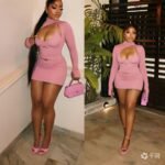 Cutout Long Sleeve 3 Piece Mini Dress Set | Night Out Party Outfit - Image 3